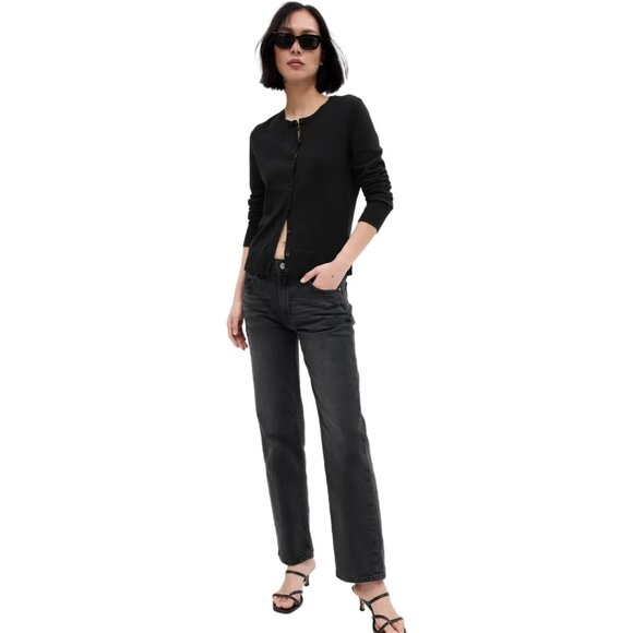 Women´s Cotton Crewneck Cardigan Medium Lightweight...